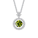 Timeless Moissanite Pendant Necklace-Rees Jewels-Yellow Green-1ct-45cm-ReesJewels