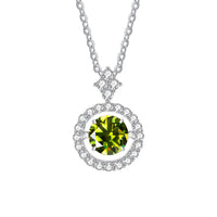 Timeless Moissanite Pendant Necklace-Rees Jewels-Yellow Green-1ct-45cm-ReesJewels