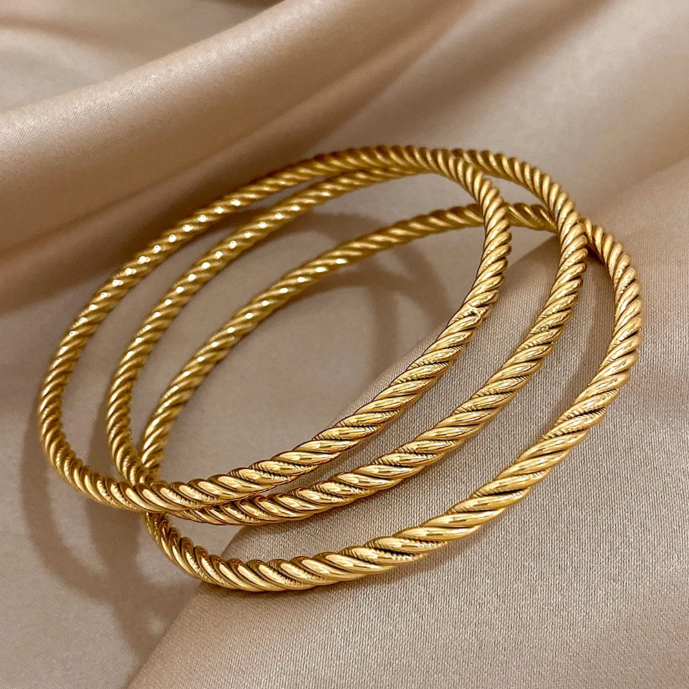 Timeless Rope Elegance Bangle Set-Rees Jewels-ReesJewels