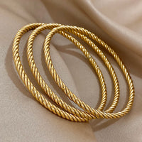 Timeless Rope Elegance Bangle Set-Rees Jewels-ReesJewels