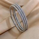 Timeless Rope Elegance Bangle Set-Rees Jewels-Silver-ReesJewels