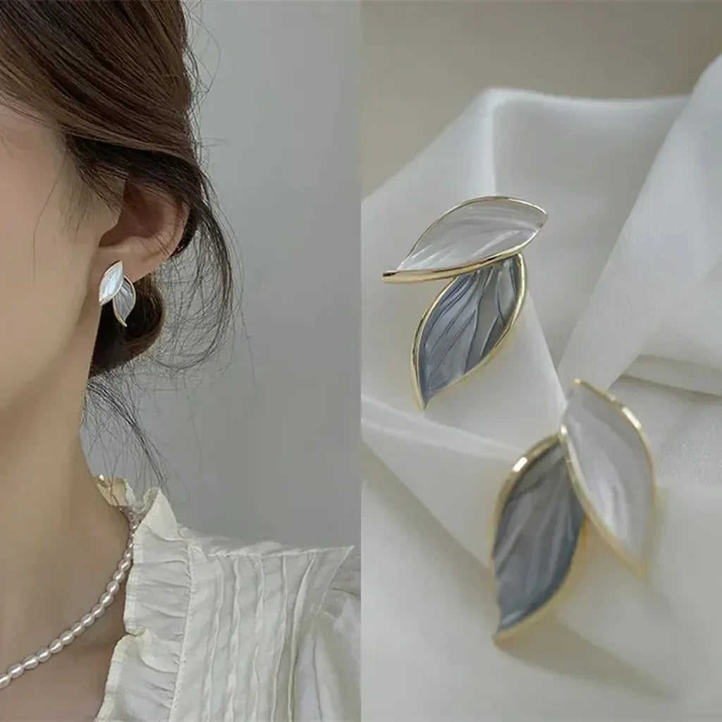 Trendy Fresh Leaf Stud Earring-ReesJewels-ReesJewels
