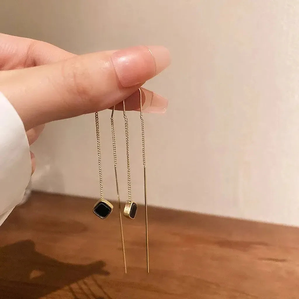 Trendy Geometric Tassel Earrings-ReesJewels-ReesJewels