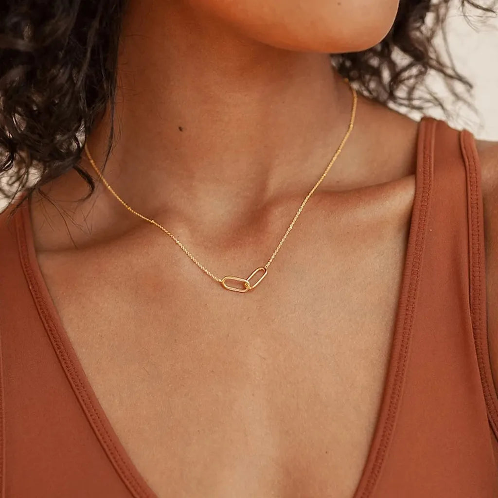Trendy Infinity Link Geometric Necklace-ReesJewels-ReesJewels