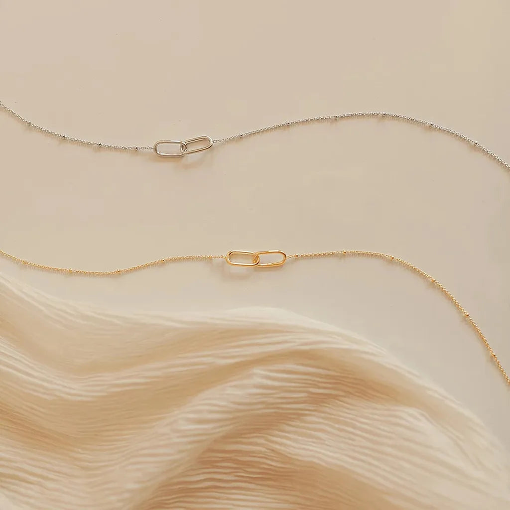 Trendy Infinity Link Geometric Necklace-ReesJewels-ReesJewels