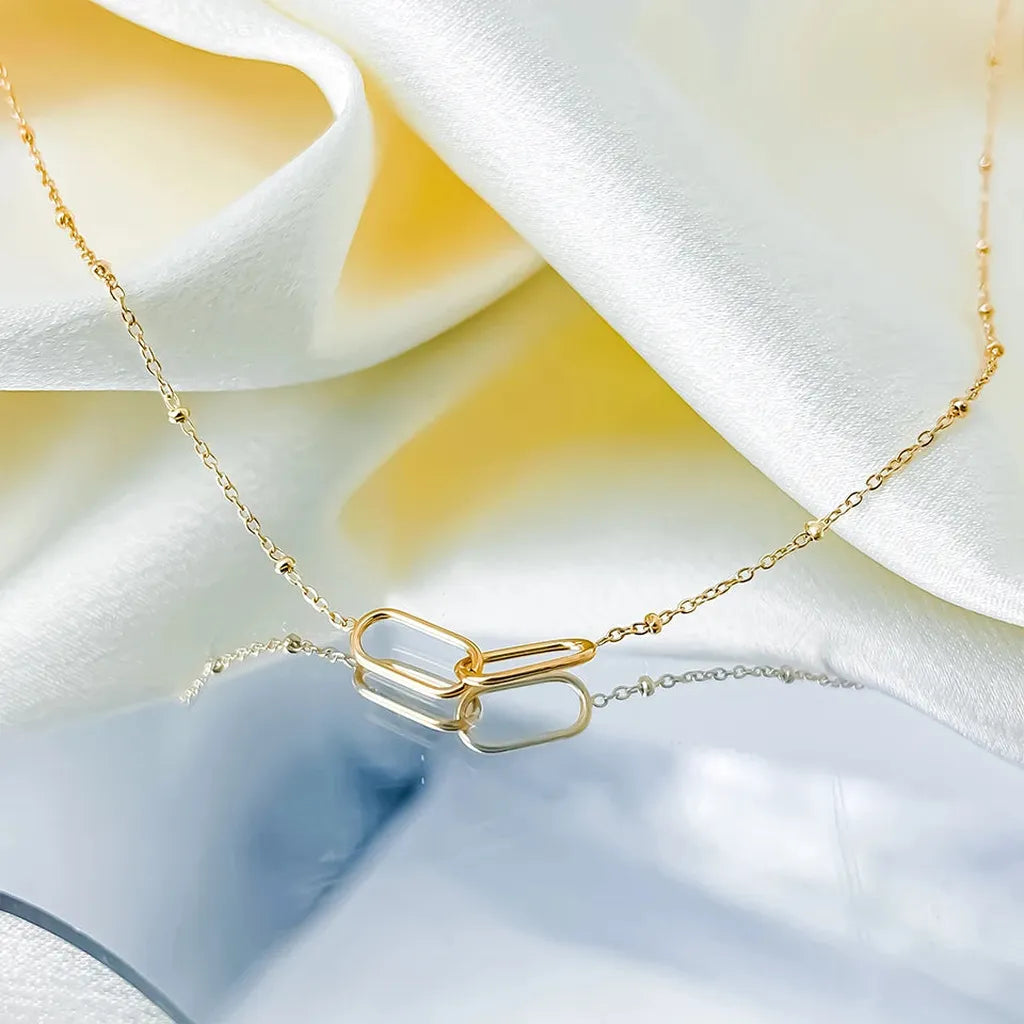 Trendy Infinity Link Geometric Necklace-ReesJewels-ReesJewels