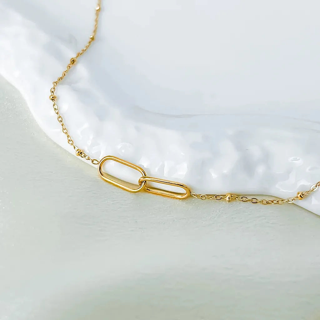 Trendy Infinity Link Geometric Necklace-ReesJewels-ReesJewels