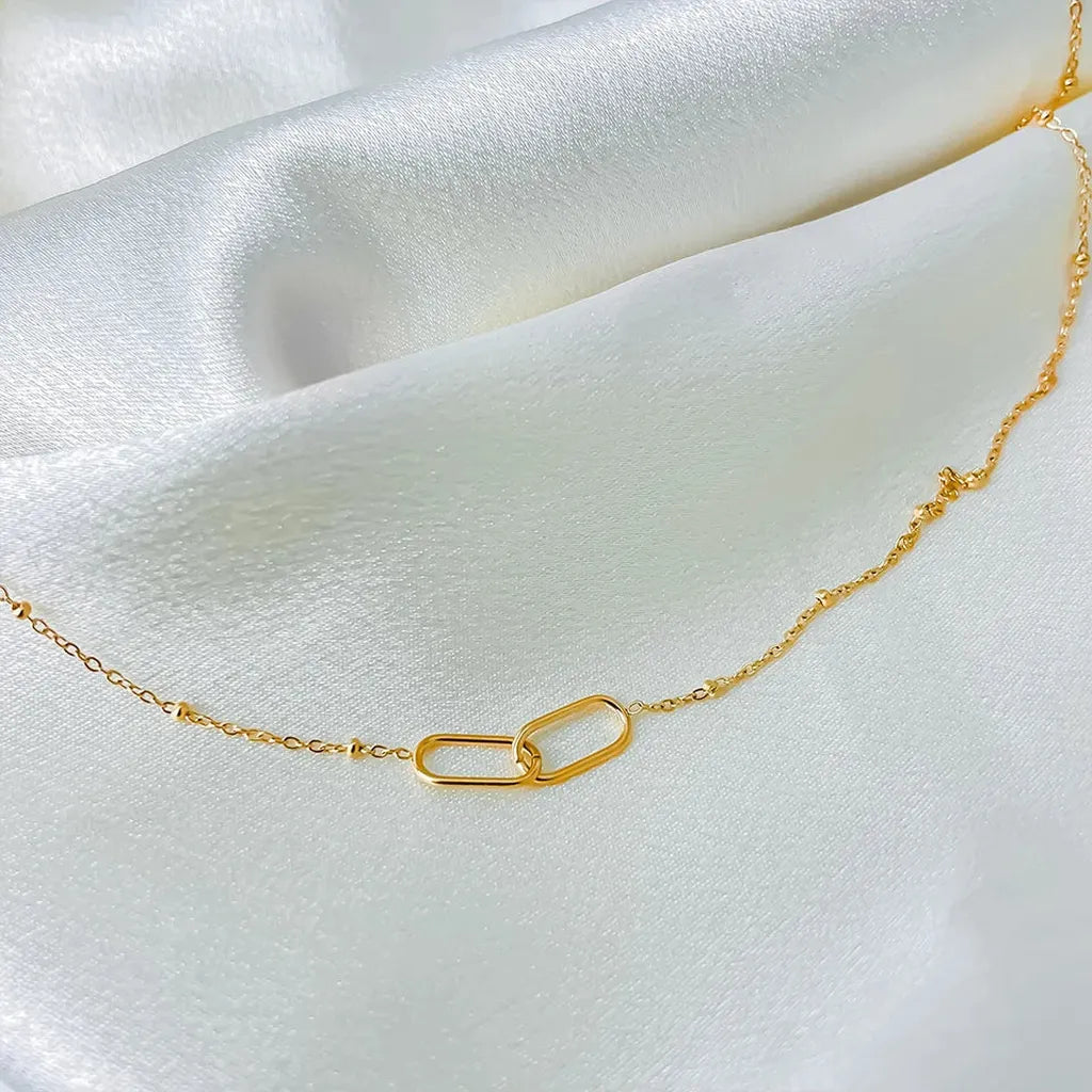 Trendy Infinity Link Geometric Necklace-ReesJewels-ReesJewels