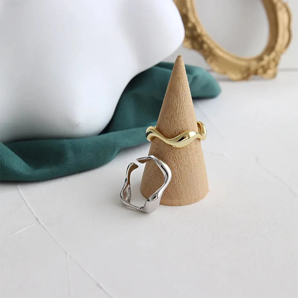 Trendy Irregular Wave Smooth Ring-ReesJewels-ReesJewels