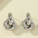 Trendy Shiny Small Knot Earrings-ReesJewels-ReesJewels