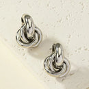 Trendy Shiny Small Knot Earrings-ReesJewels-ReesJewels