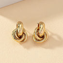 Trendy Shiny Small Knot Earrings-ReesJewels-Gold-ReesJewels