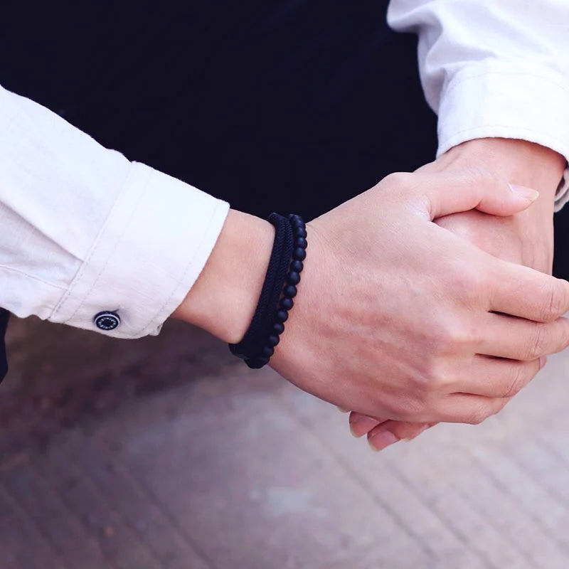 Trendy Sliding Adjustable Mens Bracelet Set