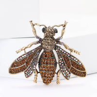 Trendy Zirconia Crystal Insect Brooche-Rees Jewels-Brown-ReesJewels