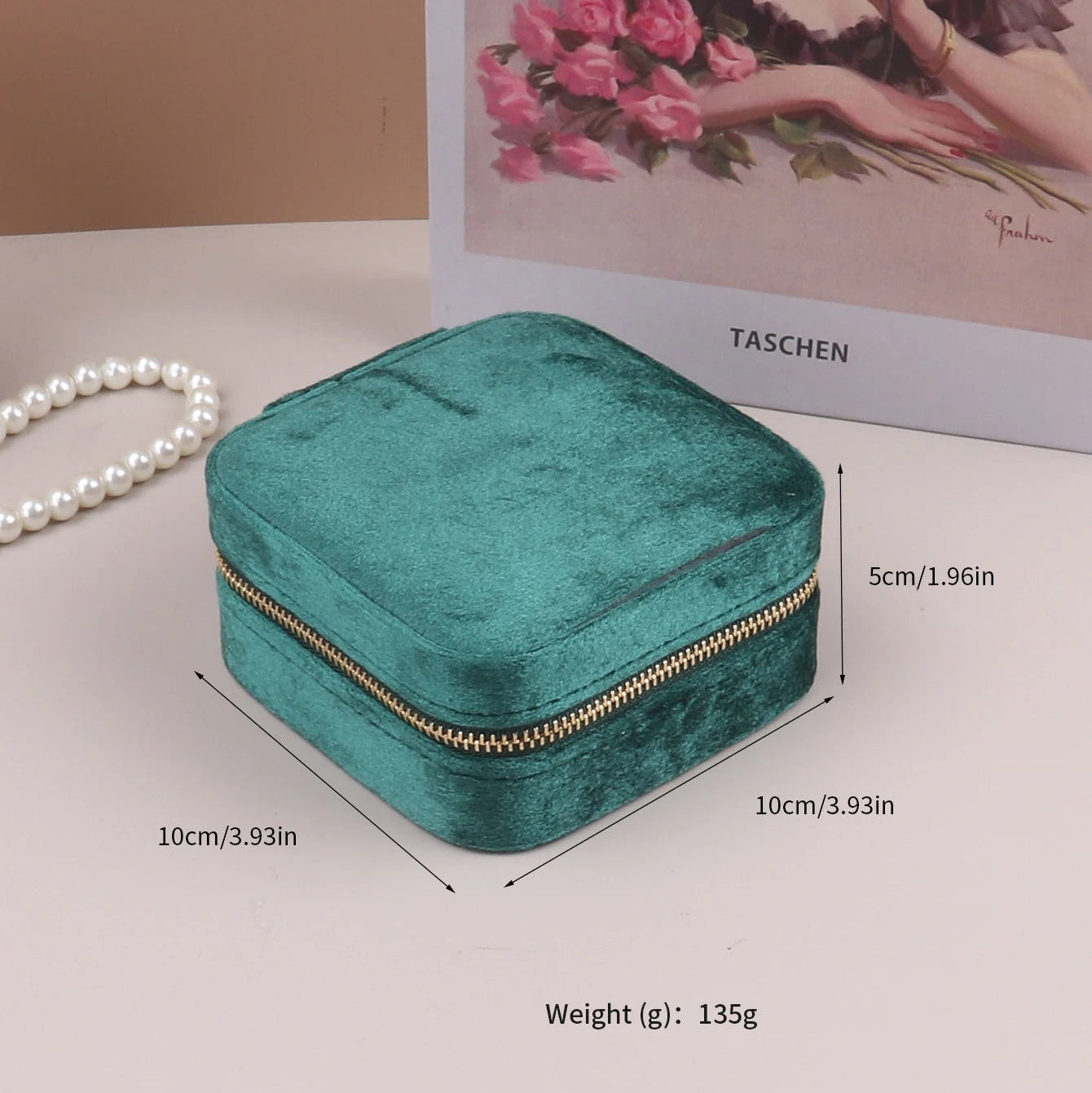 Velvet Travel Zipper Jewelry Box-Rees Jewels-ReesJewels
