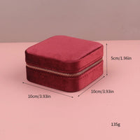 Velvet Travel Zipper Jewelry Box-Rees Jewels-ReesJewels