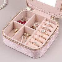 Velvet Travel Zipper Jewelry Box-Rees Jewels-ReesJewels