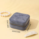 Velvet Travel Zipper Jewelry Box-Rees Jewels-ReesJewels