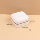 Velvet Travel Zipper Jewelry Box-Rees Jewels-White-ReesJewels