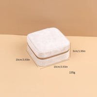 Velvet Travel Zipper Jewelry Box-Rees Jewels-White-ReesJewels
