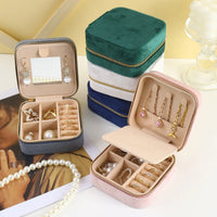 Velvet Travel Zipper Jewelry Box-Rees Jewels-ReesJewels