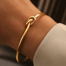 Vintage Elegant Woven Twist Bangle-ReesJewels-Gold-ReesJewels