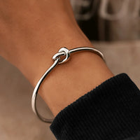 Vintage Elegant Woven Twist Bangle-ReesJewels-Silver-ReesJewels
