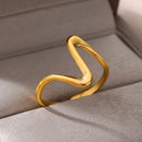 Vintage Geometric Wave Adjustable Ring-ReesJewels-ReesJewels