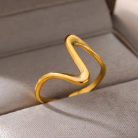 Vintage Geometric Wave Adjustable Ring-ReesJewels-ReesJewels