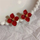 Vintage Shiny Sweet Flower Stud Earrings-ReesJewels-ReesJewels