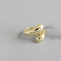 Vintage Trendy Smooth Geometric Drop Ring-ReesJewels-ReesJewels