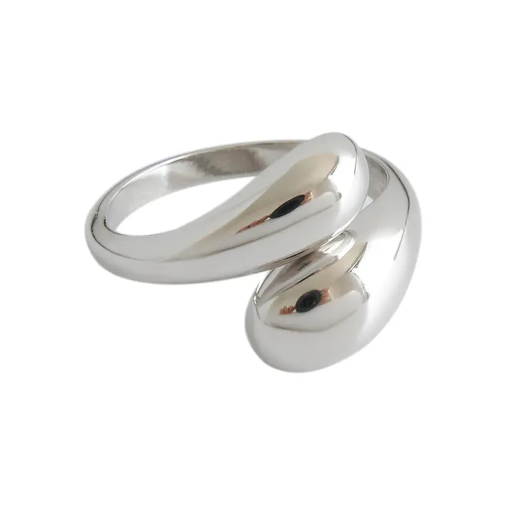 Vintage Trendy Smooth Geometric Drop Ring-ReesJewels-ReesJewels